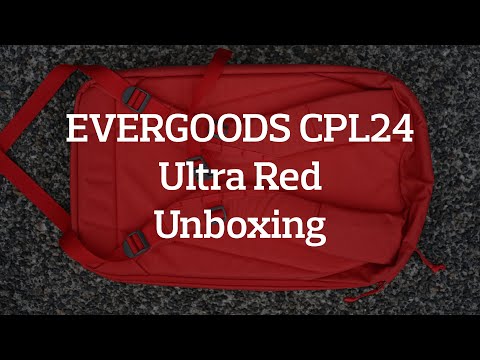 EVERGOODS CPL24 (Civic Panel Loader 24L) Backpack Ultra Red Unboxing &amp; Preview