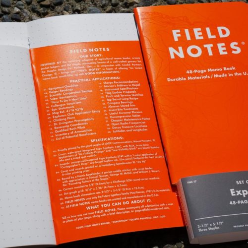 Field Notes Expedition (3 Pack) Notebooks All Day Ruckoff