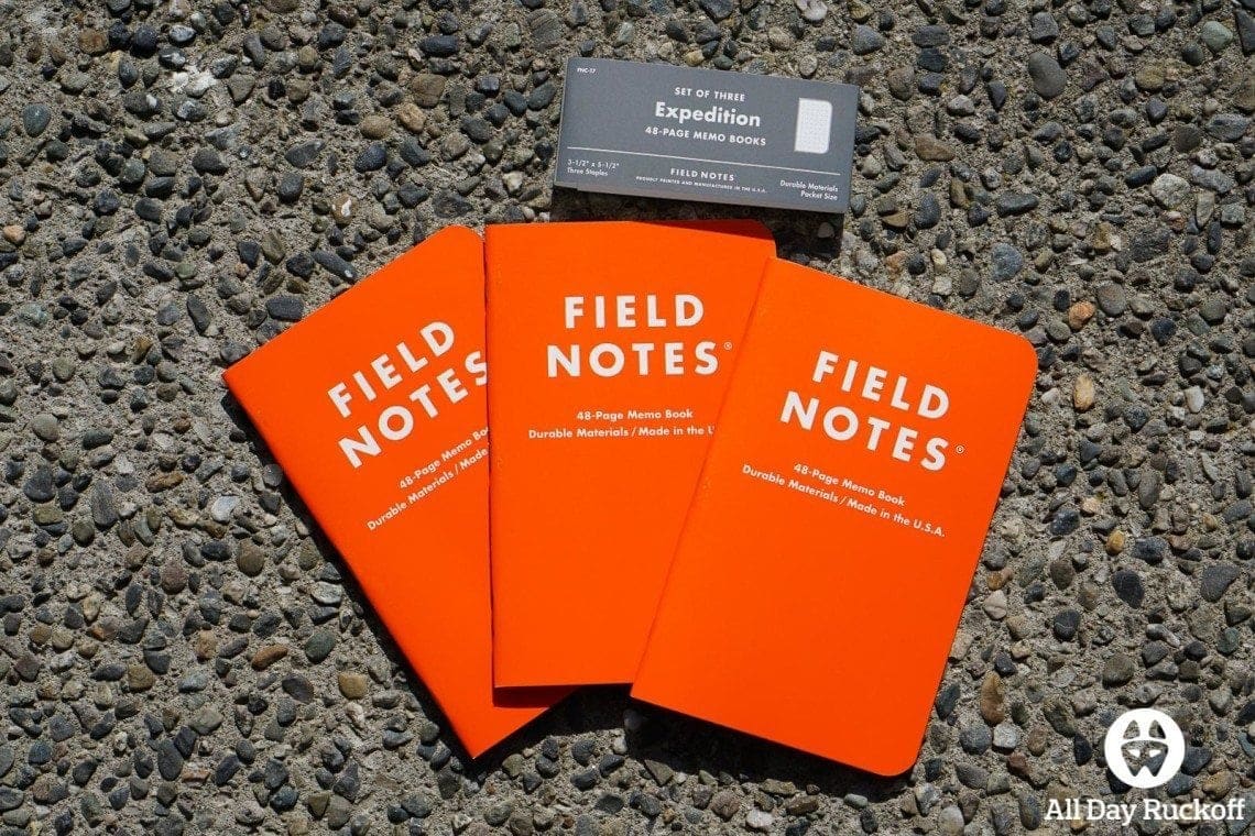Field Notes Expedition (3 Pack) Notebooks All Day Ruckoff