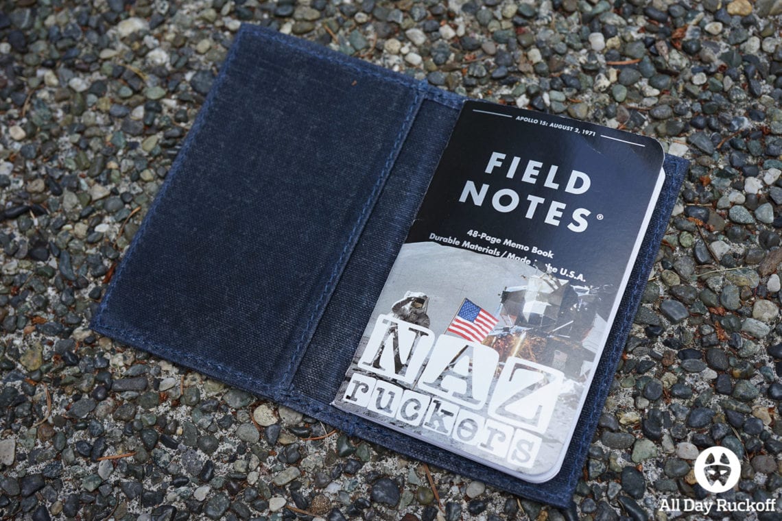 Waxed Canvas Notebook Cover All Day Ruckoff