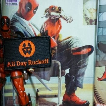 All Day Ruckoff Rectangle Black Red Patch - Major Deadpool