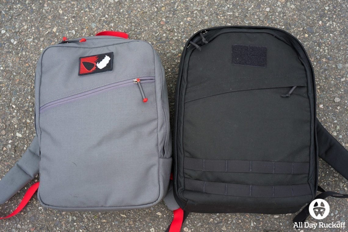 GORUCK Echo vs Kid Ruck Comparison (Front)