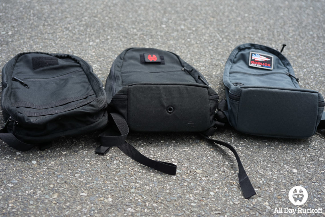 GORUCK Bullet Ruck 10L Comparison Version 1 vs 2 vs 3 - All Day Ruckoff