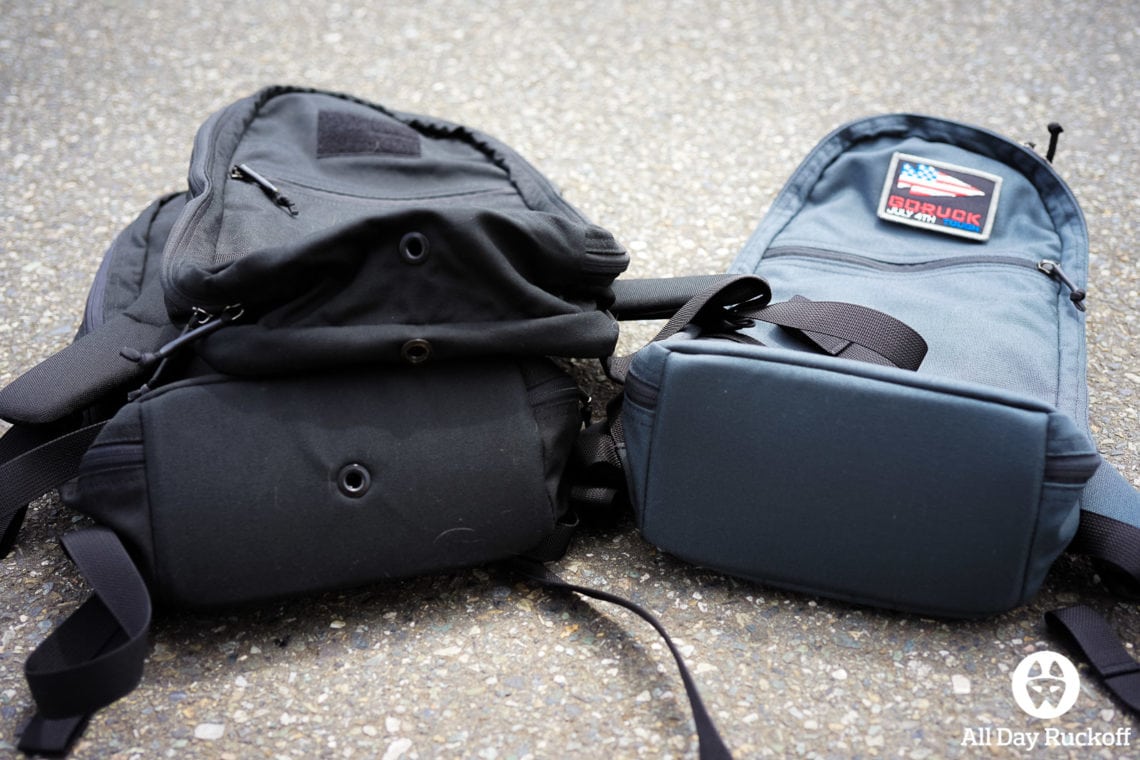 GORUCK Bullet Ruck 10L Comparison Version 1 vs 2 vs 3 - All Day Ruckoff