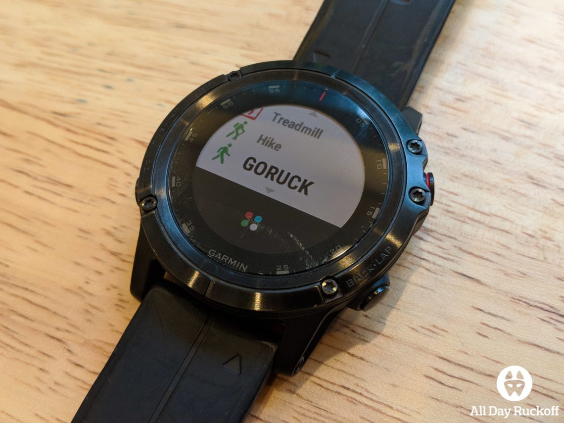 Setting up a Garmin Fenix for Rucking - All Day Ruckoff
