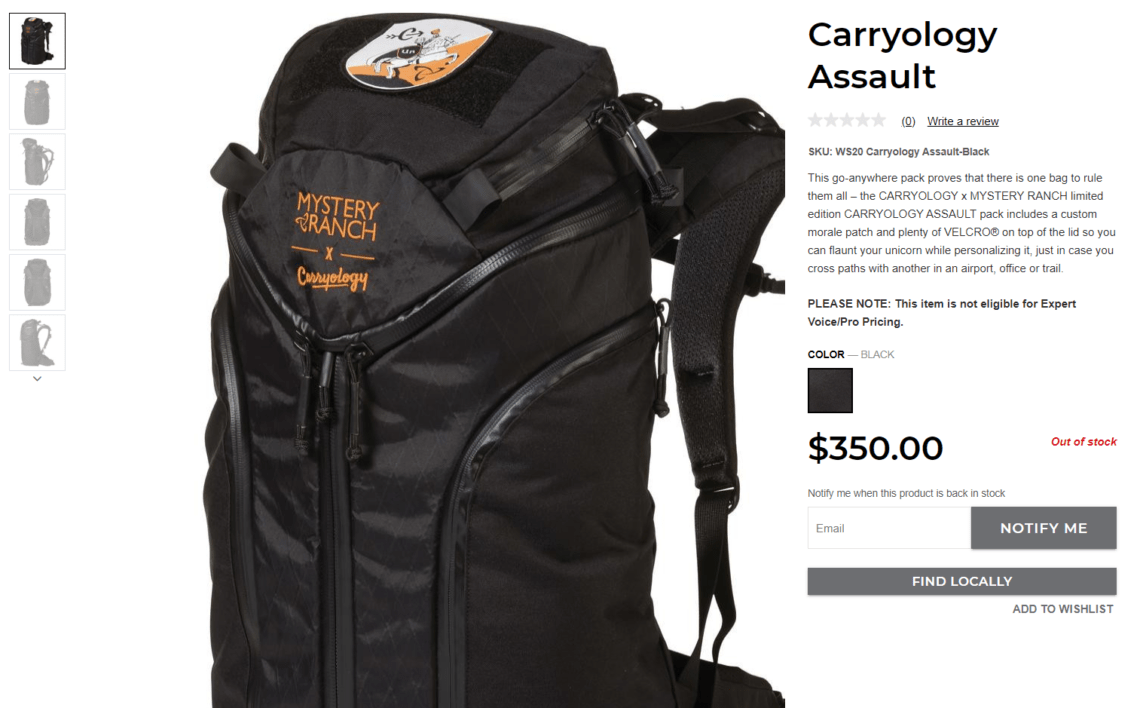 Mystery Ranch x Carryology Unicorn 24L Assault Pack Preview All Day Ruckoff