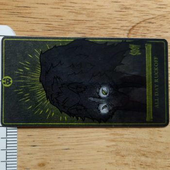 The Wolf Tarot Card Sticker Width