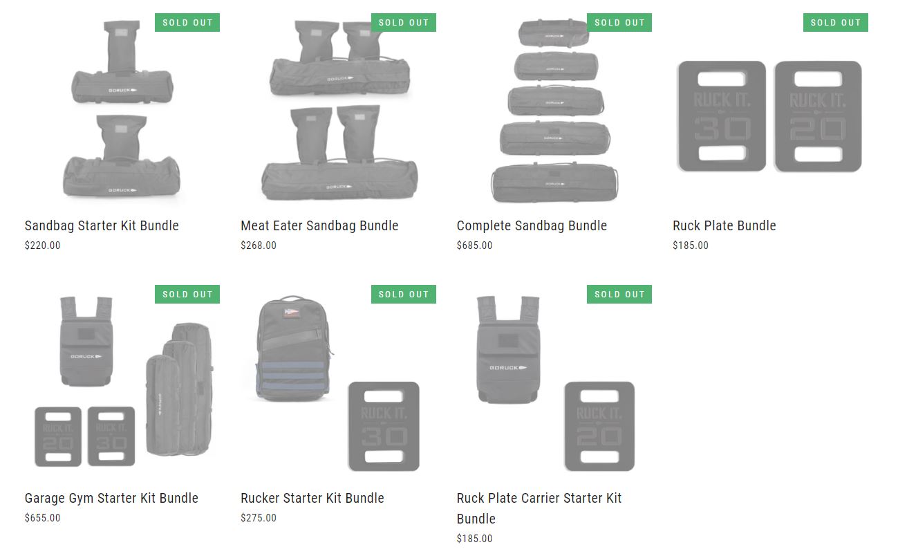 GORUCK 2020 Holiday Bundle Deals (Rucker 3.0 Sale) All Day Ruckoff